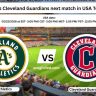 Athletics vs Cleveland Guardians next match in USA Today time