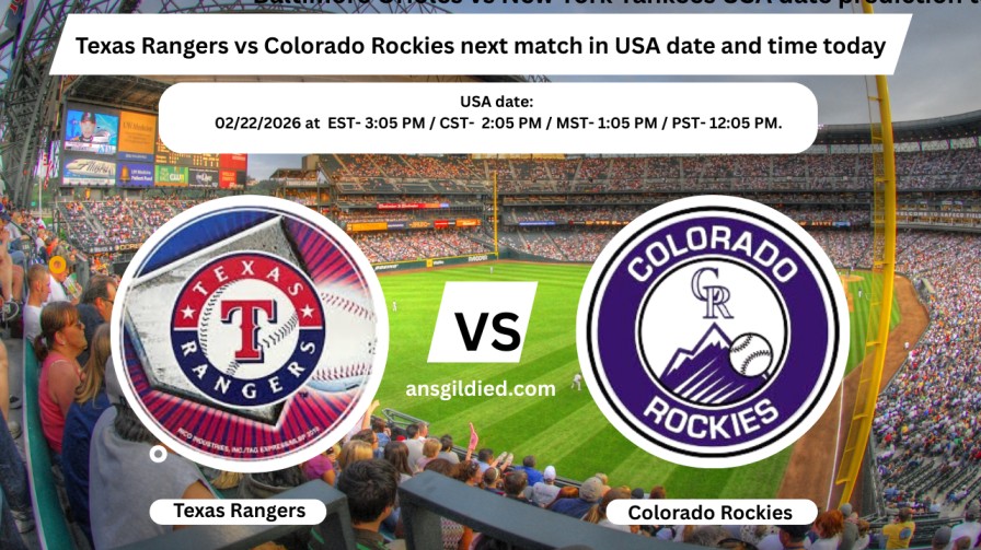 Texas Rangers vs Colorado Rockies next match in USA date and time today